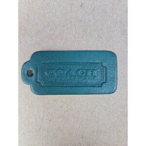 Coach dark green single sided hangtag fob vintage classic Htf